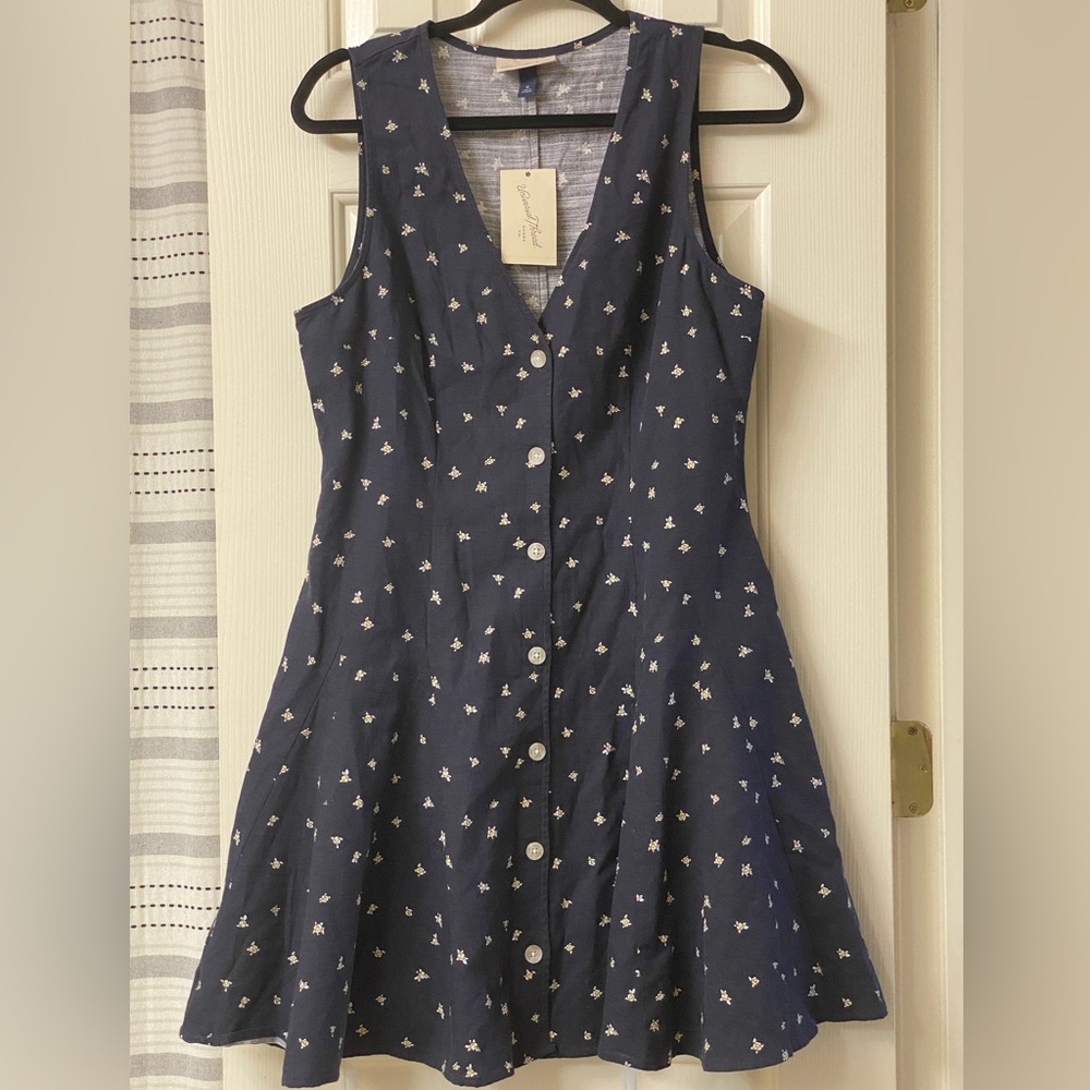 Universal Thread Sleeveless Button-Down Floral Dr… - image 1